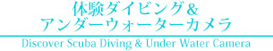 体験ダイビング＆アンダーウォーターカメラ Discover Scuba Diving & Under Water Camera