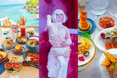 【ディナー＆ショー②】カバナorコーブディナー ＋ニューハーフエンターテイメントSHOW「WHITE NOTE」